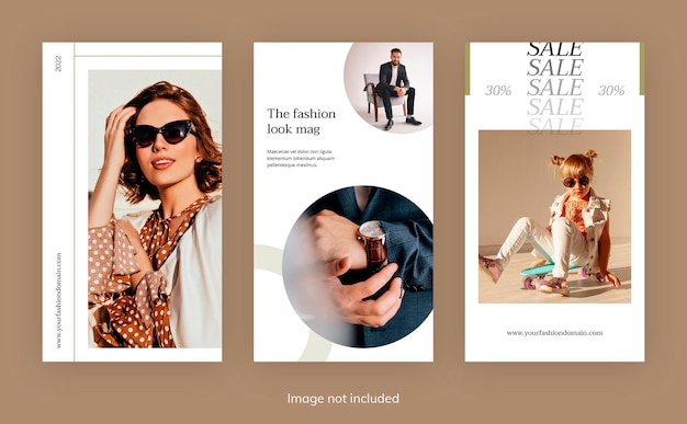ファッションeコマースinstagramとFacebookのバナーストーリーテンプレート