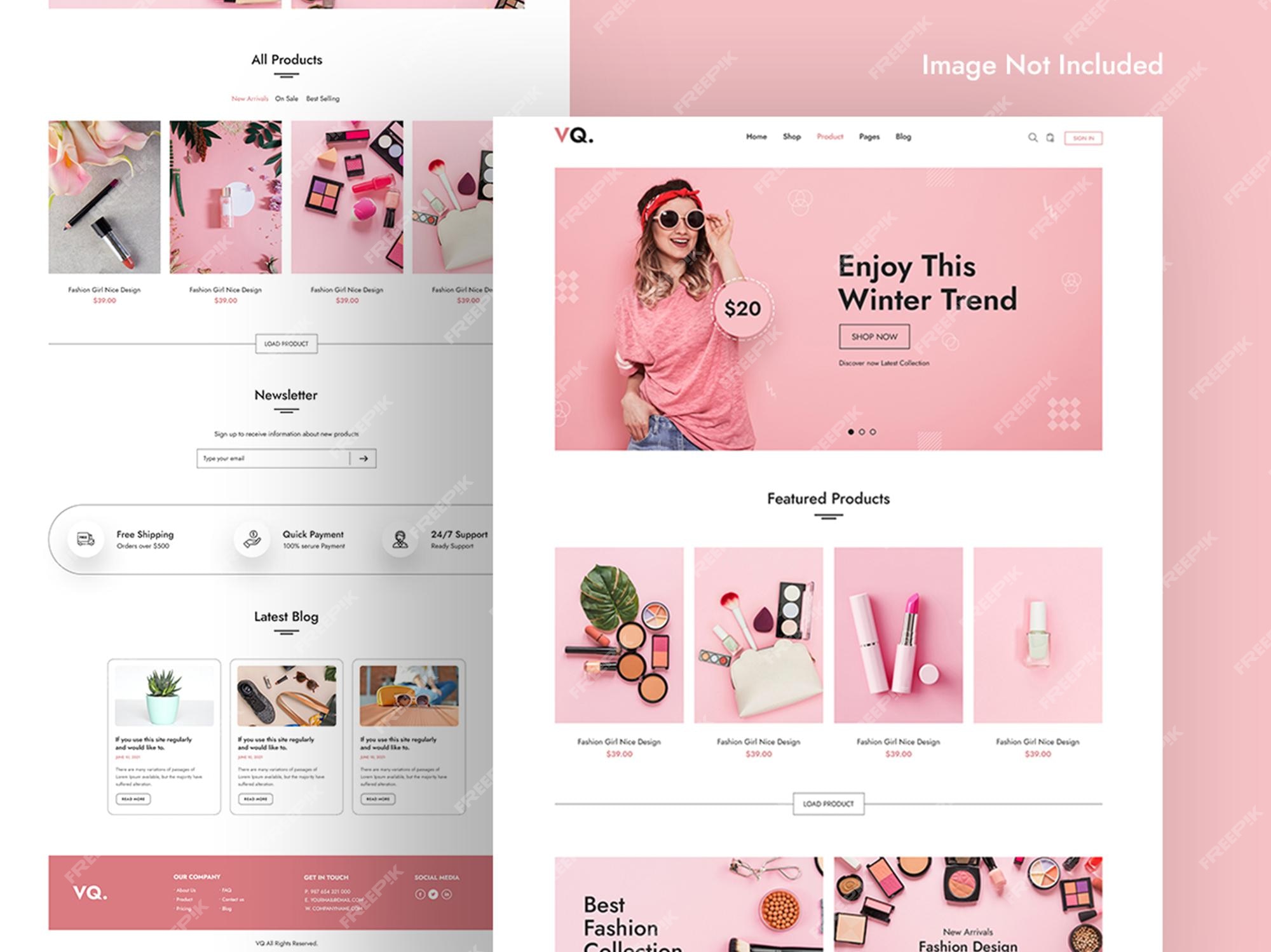 Premium PSD Fashion Landing Page Template Premium PSD Fashion Landing Page Template