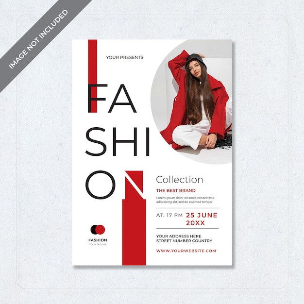 Fashion event flyer stile moderno