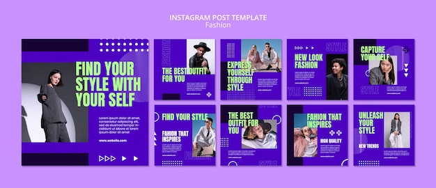 PSD fashion event instagram posts