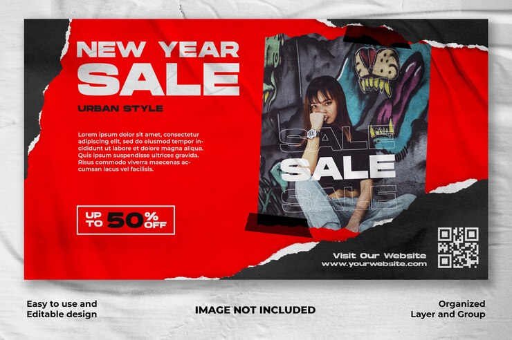 PSD fashion facebook cover and web banner psd template