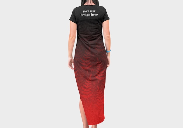 PSD fashion female dress mockup