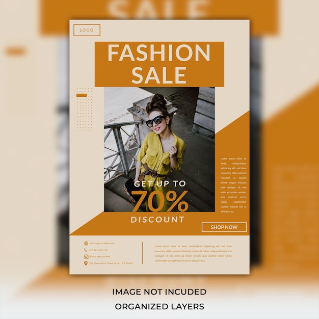 PSD fashion flyer template design brochure annual report magazine poster big sale