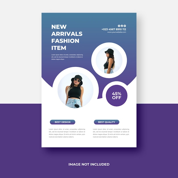 PSD fashion flyer template design