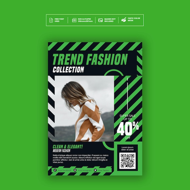 PSD fashion flyerposter template