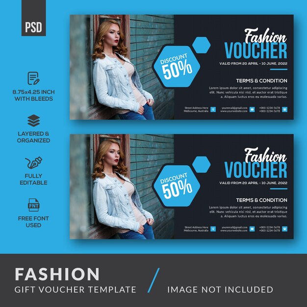 Fashion gift voucher template