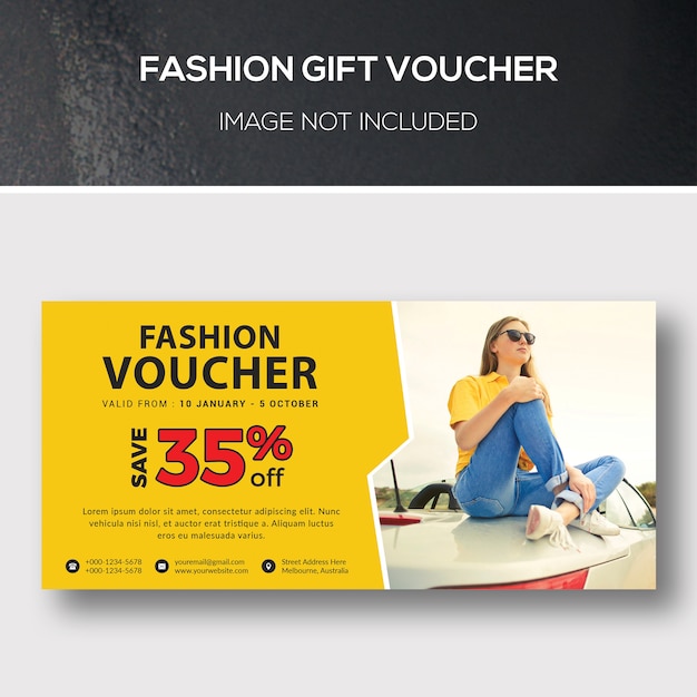 Fashion gift voucher