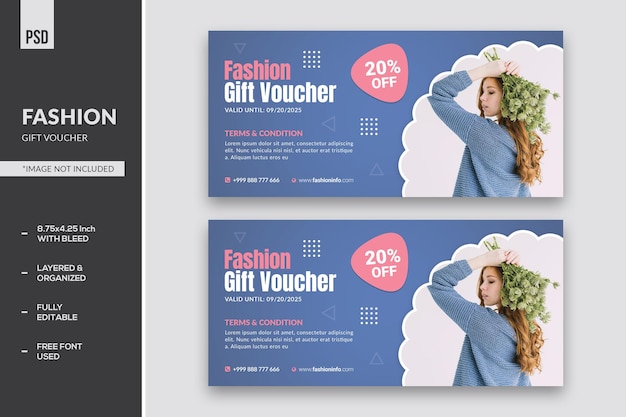 PSD fashion gift voucher