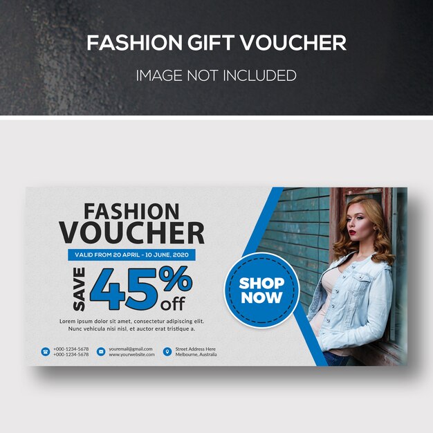 PSD fashion gift voucher