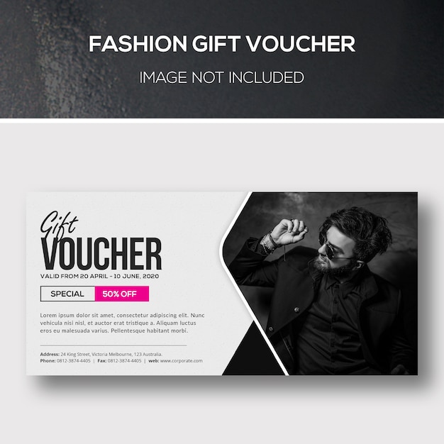 PSD fashion gift voucher