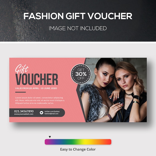 PSD fashion gift voucher