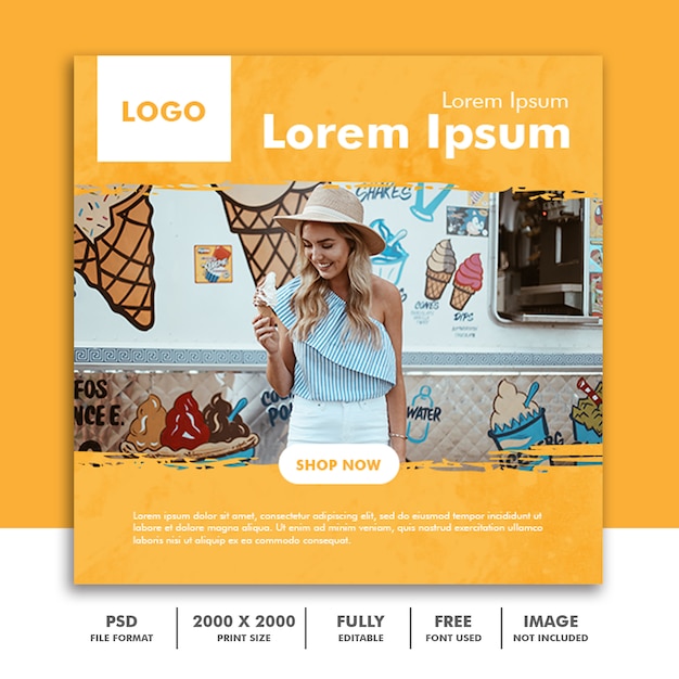 PSD fashion instagram ads banner