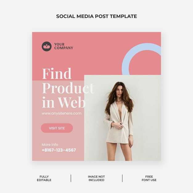 PSD modello di progettazione di post di moda per instagram