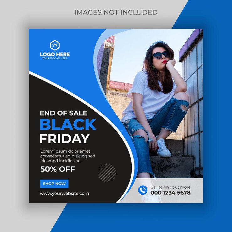 PSD fashion instagram post and social media design template