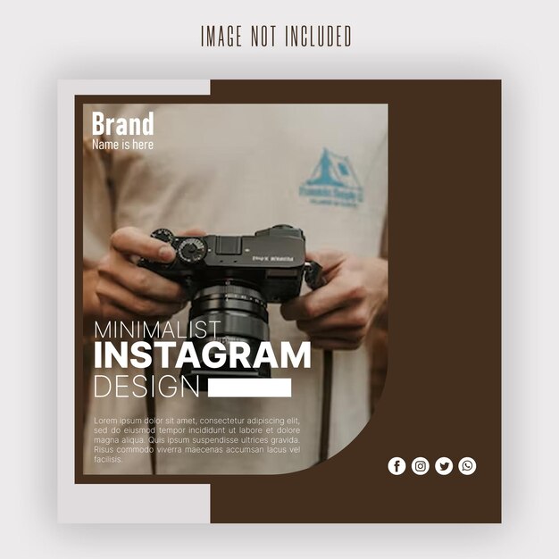 Fashion instagram post template set