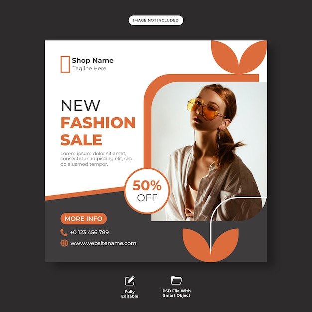 Fashion instagram post template