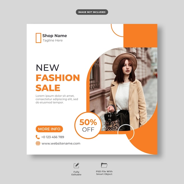 PSD fashion instagram post template