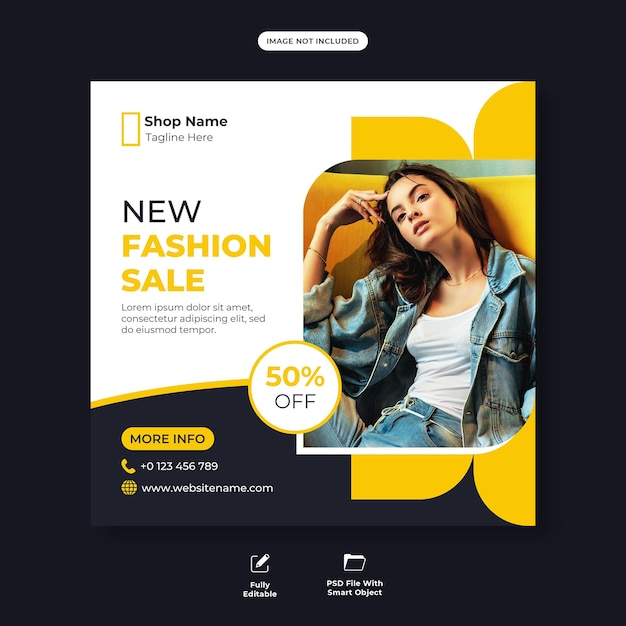 Premium PSD | Fashion instagram post template