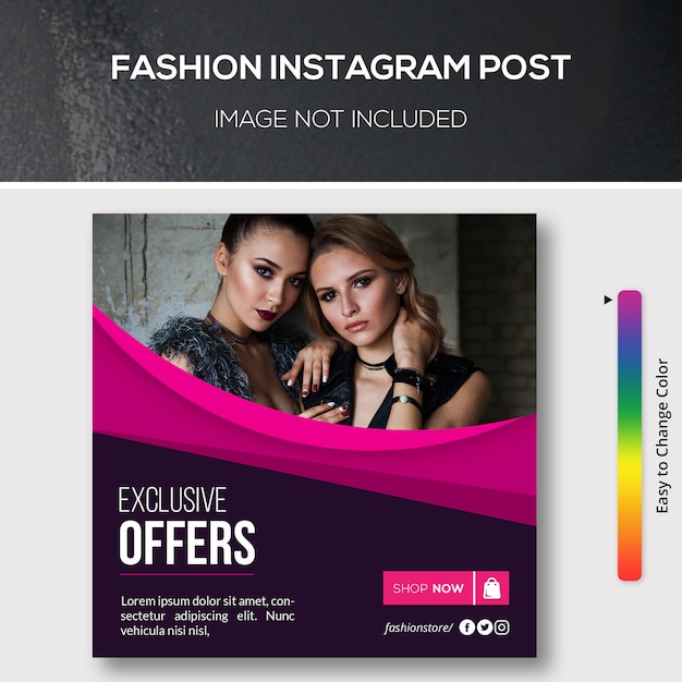 Fashion instagram post template