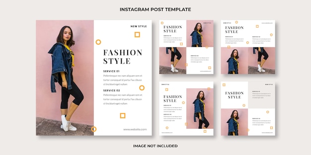 Modello di post instagram di moda