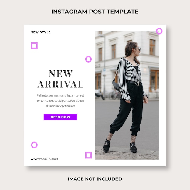 Modello di post instagram di moda