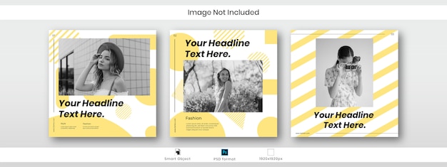 PSD modello di banner di moda instagram social media post