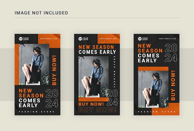 Fashion instagram stories post template