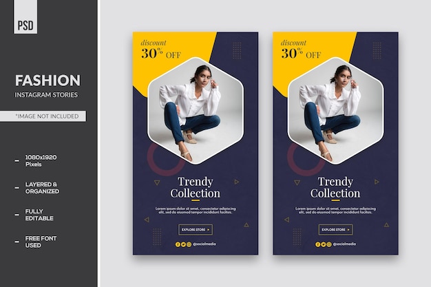 PSD fashion instagram stories