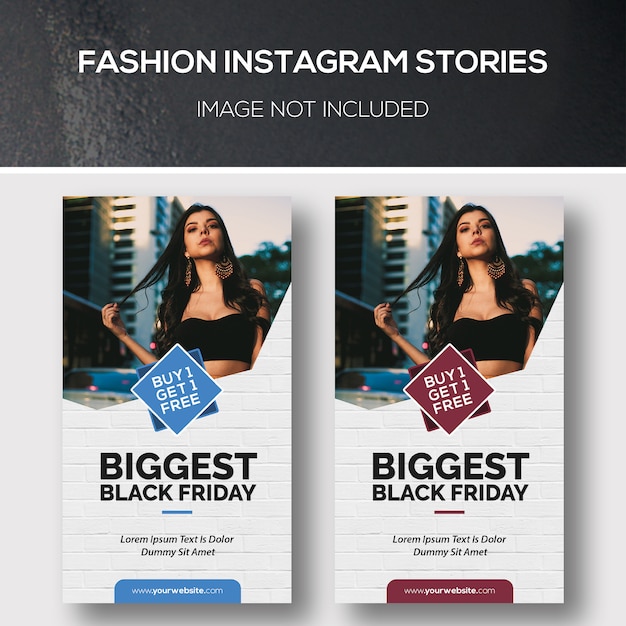 PSD storie di moda su instagram