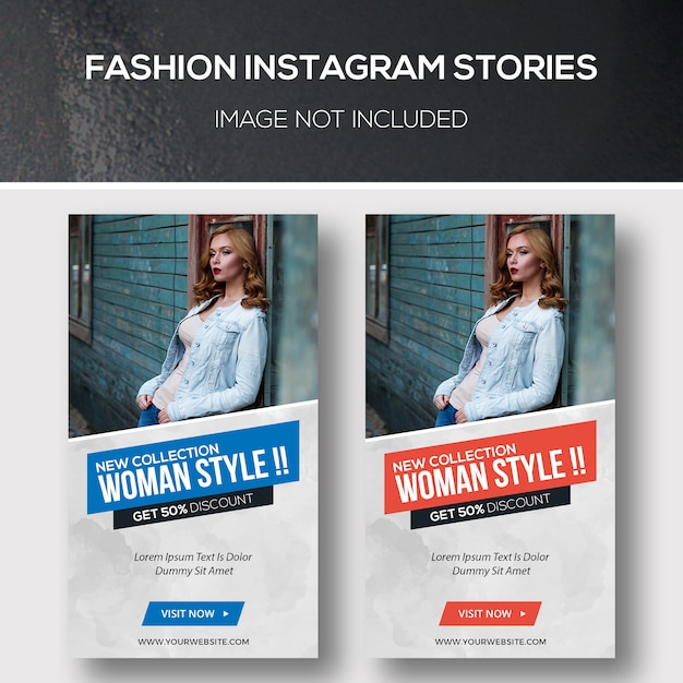 PSD storie di moda su instagram