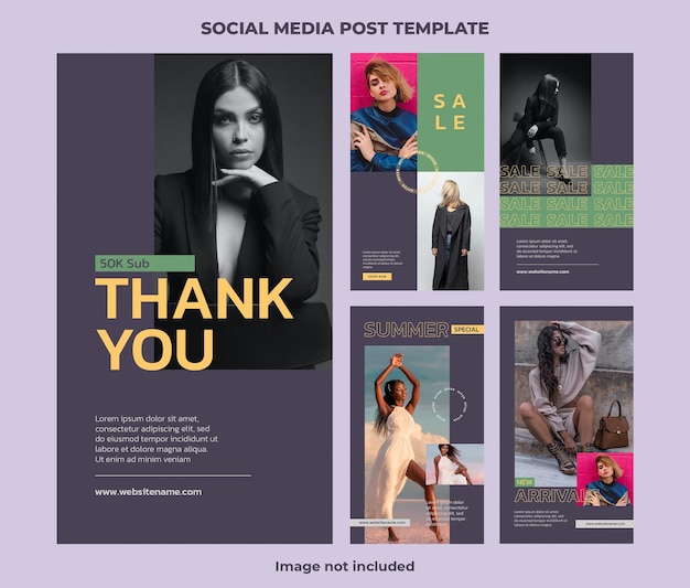Fashion instagram story design template