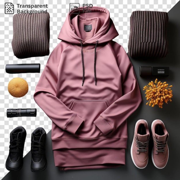 PSD fashion items isolated hoodie and sneakers for commercial fashion blogs