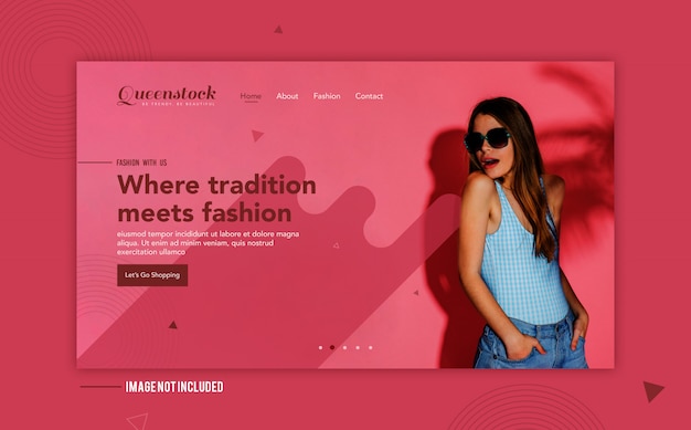 PSD fashion landing page