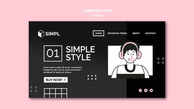 PSD fashion landing page