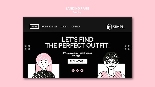 PSD fashion landing page