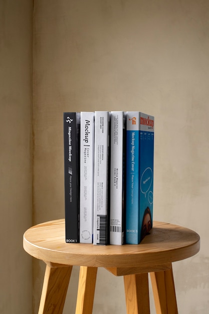 Fashion magazine book pile mockup