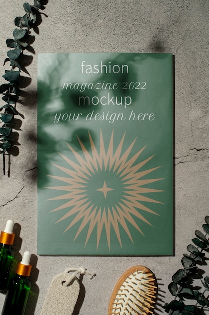 PSD fashion magazine mock-up design