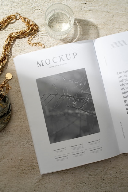 PSD fashion magazine mock-up design