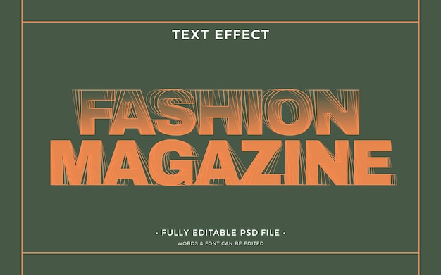 PSD fashion magazine text effect