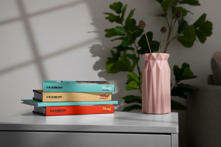 PSD fashion magazines arrangement mockup