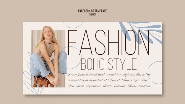 PSD nuova collezione di moda modello di facebook