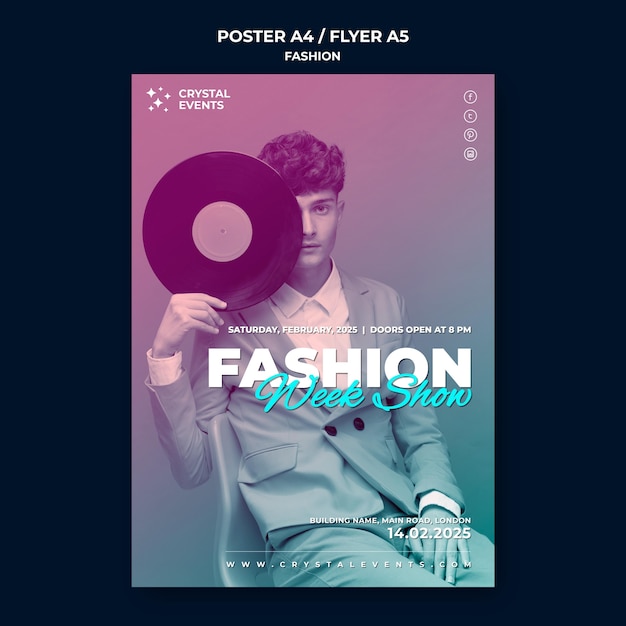 PSD fashion poster template