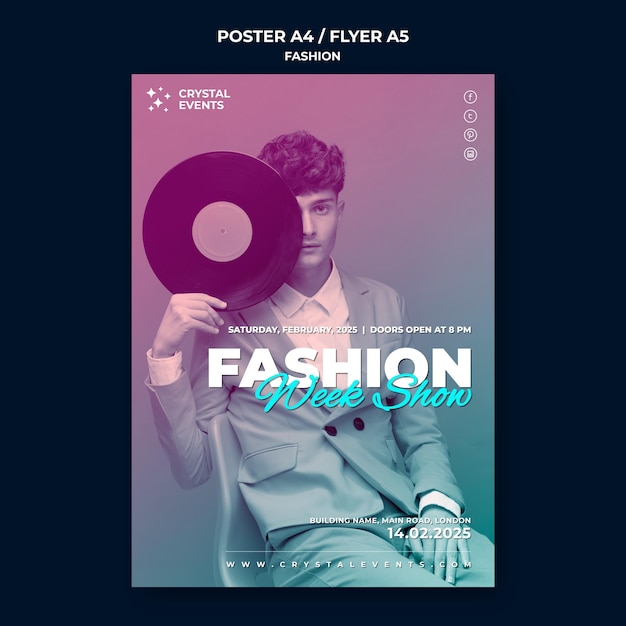 Fashion poster template