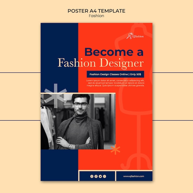 Fashion print template with photo