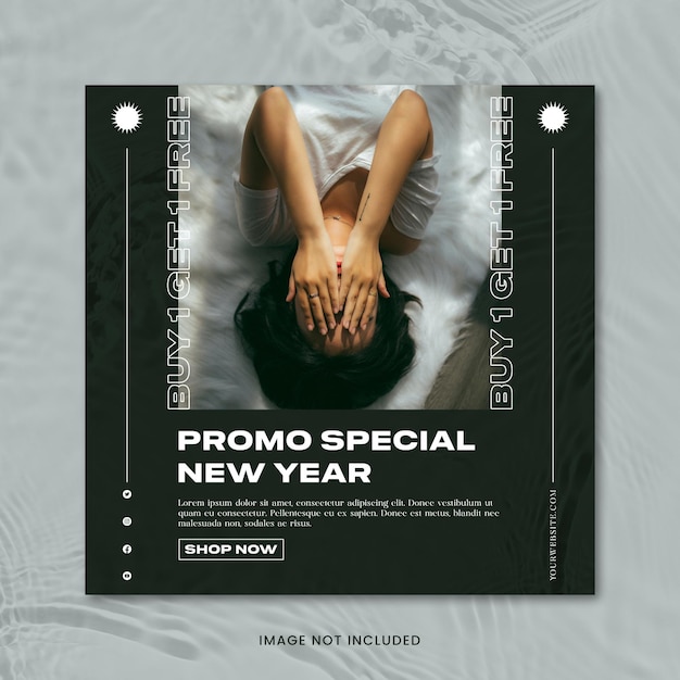 PSD fashion promo buy one get one free