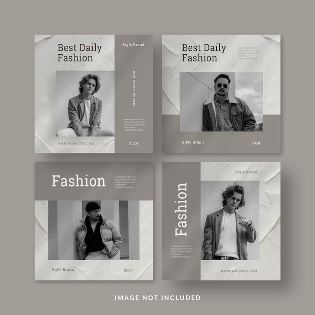 PSD fashion promotion instagram post or banner template