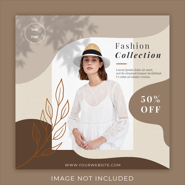 Fashion promotion post banner template