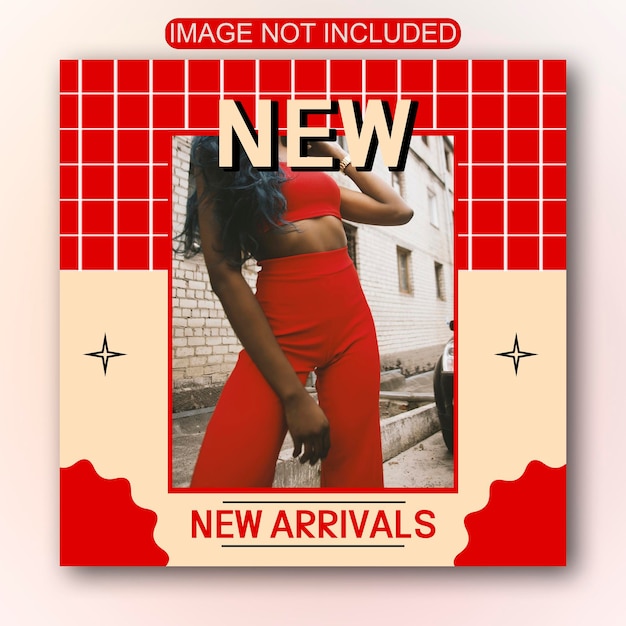 fashion retro instagram post template