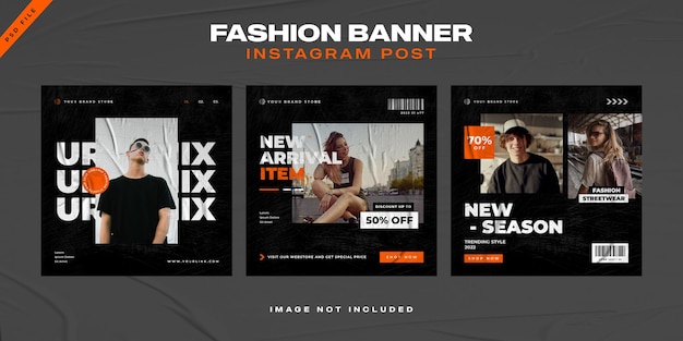 Fashion sale banner instagram post template