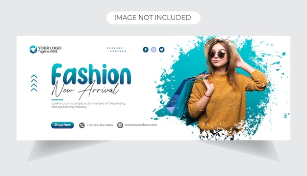 PSD fashion sale banner and social media facebook cover template